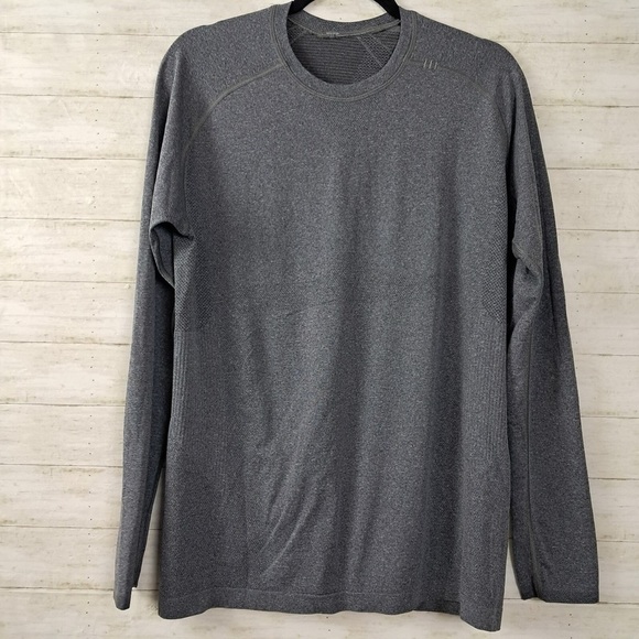 Lululemon Men's Long Sleeve Metal Vent Tech Performance Athletic T-Shirt Gray XL - Picture 1 of 5